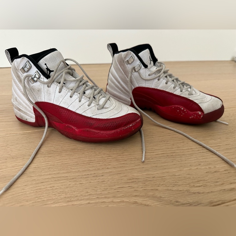 Big Kid Air Jordan 12 Retro - Red, White & Black